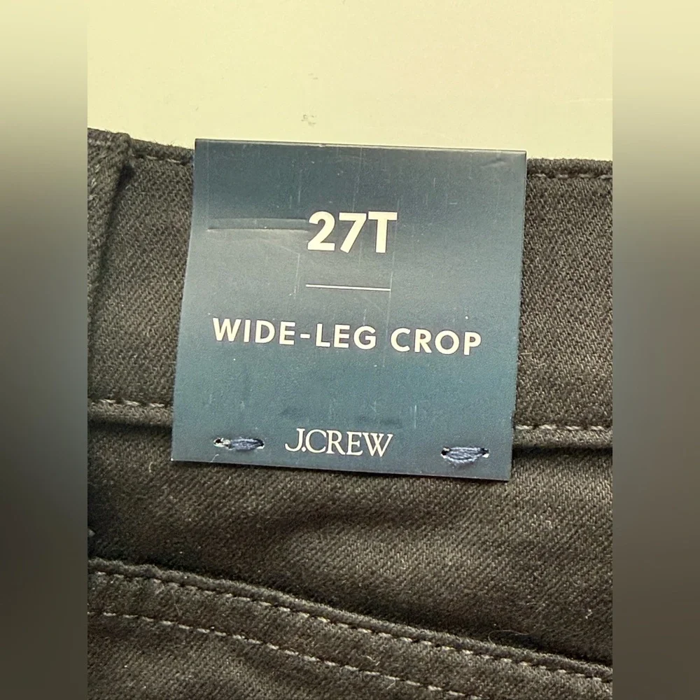 J. Crew Black Wide Leg Crop Jeans 27 Tall NWT